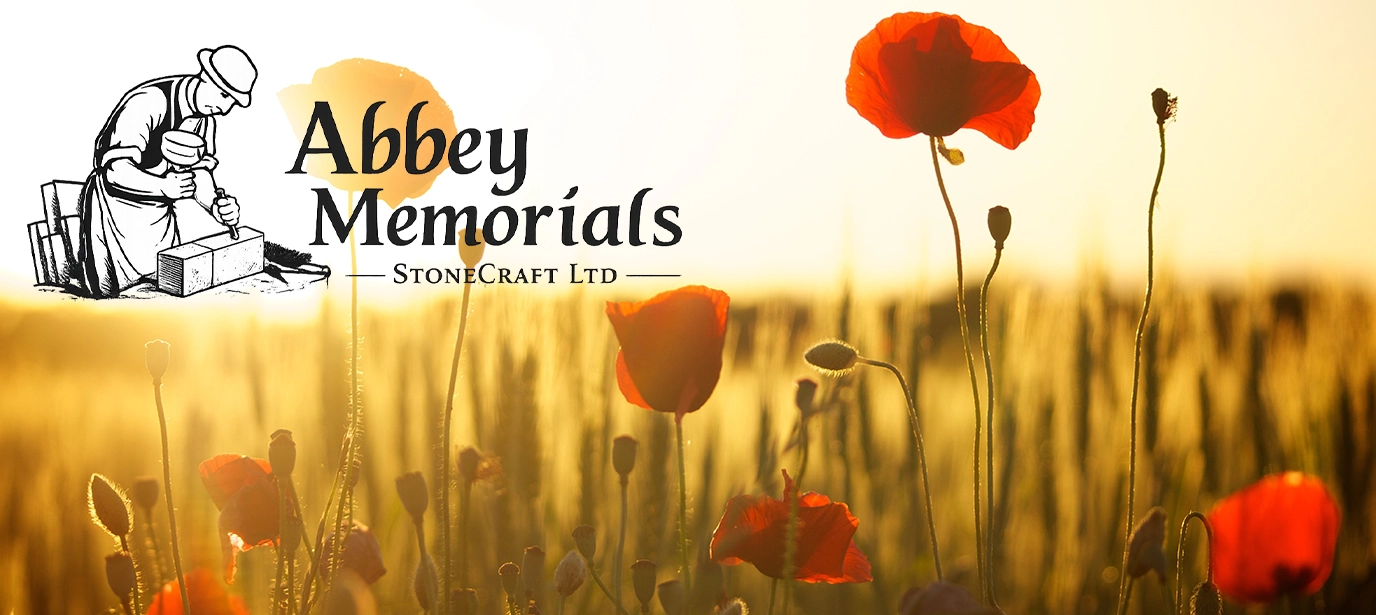 Abbey Memorials StoneCraft with a stonemason and poppy field